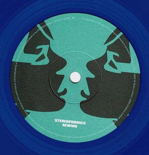 Stereophonics Rewind Vinyl Record 7 Inch V2 2005 Blue Vinyl